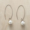 Shell Pearl Hoop Earrings