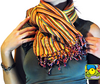 пестротканый полосатый восточный шарф