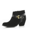 black ankle buckle boots