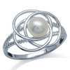 REAL White Black Pearl 925 Sterling Silver Ring Sz 6-10
