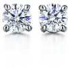 Tiffany solitaire diamond earrings