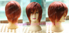 Short Red wine Cosplay Party Wig