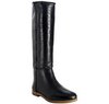 Prada  Sport black shearling flat boots