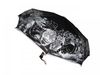 Складной черно-белый зонтик с котиками