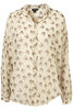 CREAM CAT PRINT OVERSIZE SHIRT