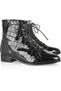 MINIMARKET Croc-effect patent-leather ankle boots Original price &#163;210 NOW &#163;94.50 55% off