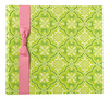 Anna Griffin - Carmen Collection - 12 x 12 Post Bound Album - Green Quatrefoil, BRAND NEW