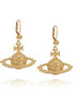 VIVIENNE WESTWOOD Gold-plated bas-relief orb earrings