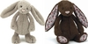 Заяц Jellycat Bashful Bunny  (18 см) (бежевый, серый или коричневый)