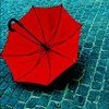 new red cane umbrella