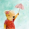 Картина "Pink umbrella in dots polka"