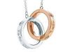 Tiffany 1837™ interlocking circles pendant in sterling silver and 18k rose gold.
