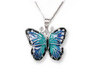 Blue Morpho Butterfly Jewelry Set
