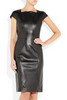 Square-neck leather dress YSL