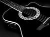 Black acoustic/semi-acoustic guitar