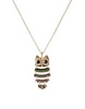 ASOS Multi Coloured Articulated Owl Long Pendant Necklace