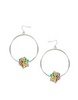 Oasis Floral Ball Hoop Earrings