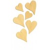 Pack of 11 wooden hearts