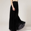 pleated black maxi skirt