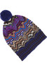 MISSONI Oversized zigzag knitted wool beanie hat