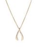 Dogeared Make A Wish Gold Plated Large Wishbone Charm Chain Necklace