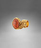 YSL Oval Arty Ring in Coral