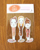 Puddle Girls - set of three stickers