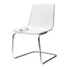 TOBIAS Chair, transparent, chrome plated