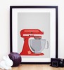 Kitchen Aid Mixer A3 Poster Red