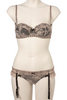 TAUPE TIA LACE BALCONY BRA WITH MINI AND SUSPENDERS  Price for outfit: &#163;25.00