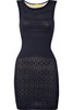 Cutout pointelle-knit dress