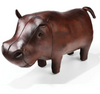Leather Hippo Footstool
