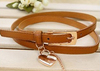Retro Brown Belt With A Heart Pendant