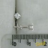 Малюсенькие серебряные сережки-гвоздики (3 пары разных)