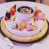 Baskin Robbins ice cream with chocolate fondue