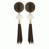 Coco milk tassel earrings