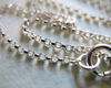 Long silver chain with or without pedant