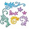 Набор ножей для вырубки Spellbinders "Floral Flourishes"  S4-327