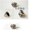 Retro silver owl ring