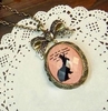 Retro bow rabbit necklace