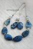 Комплект из синего агата и лунного камня от Лены Ляшевской