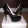 YSL Trib Too in Black Textured Patent Leather