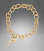 YSL LINK NECKLACE IN GOLD-TONED TIN