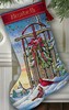 Вышивка "Christmas Sled Stocking Сапожок Рождественские санки"