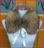 C&L Collar FREE Shipping natural raccoon Color Real FOX Fur scarf