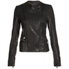 black leather jacket