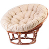Круглое плетёное кресло с подушкой
