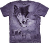 футболка с изображением волка