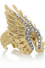 ROBERTO CAVALLI Gold-plated Swarovski crystal wing ring