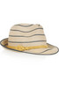 EUGENIA KIM Max striped hemp-blend fedora